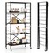 Costway 1/2 PCS Foldable Storage Shelves Adjustable Collapsible Organizer Rack with Wheels